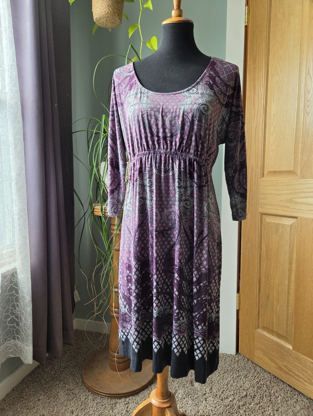 Soma Purple Paisley Dress